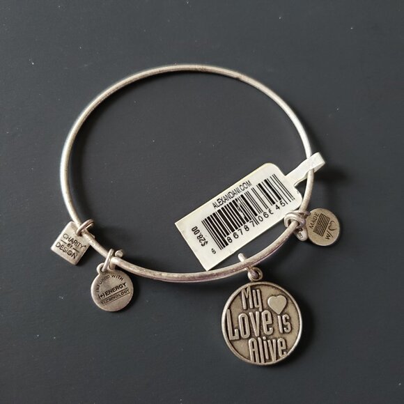 NWT Alex and Ani My Love is Alive Bangle   750 - Picture 1 of 2